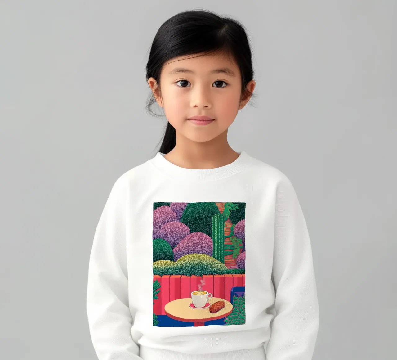 Cannella e caffè - Poster della cucina del caffè botanico felpa bambino da Kaji