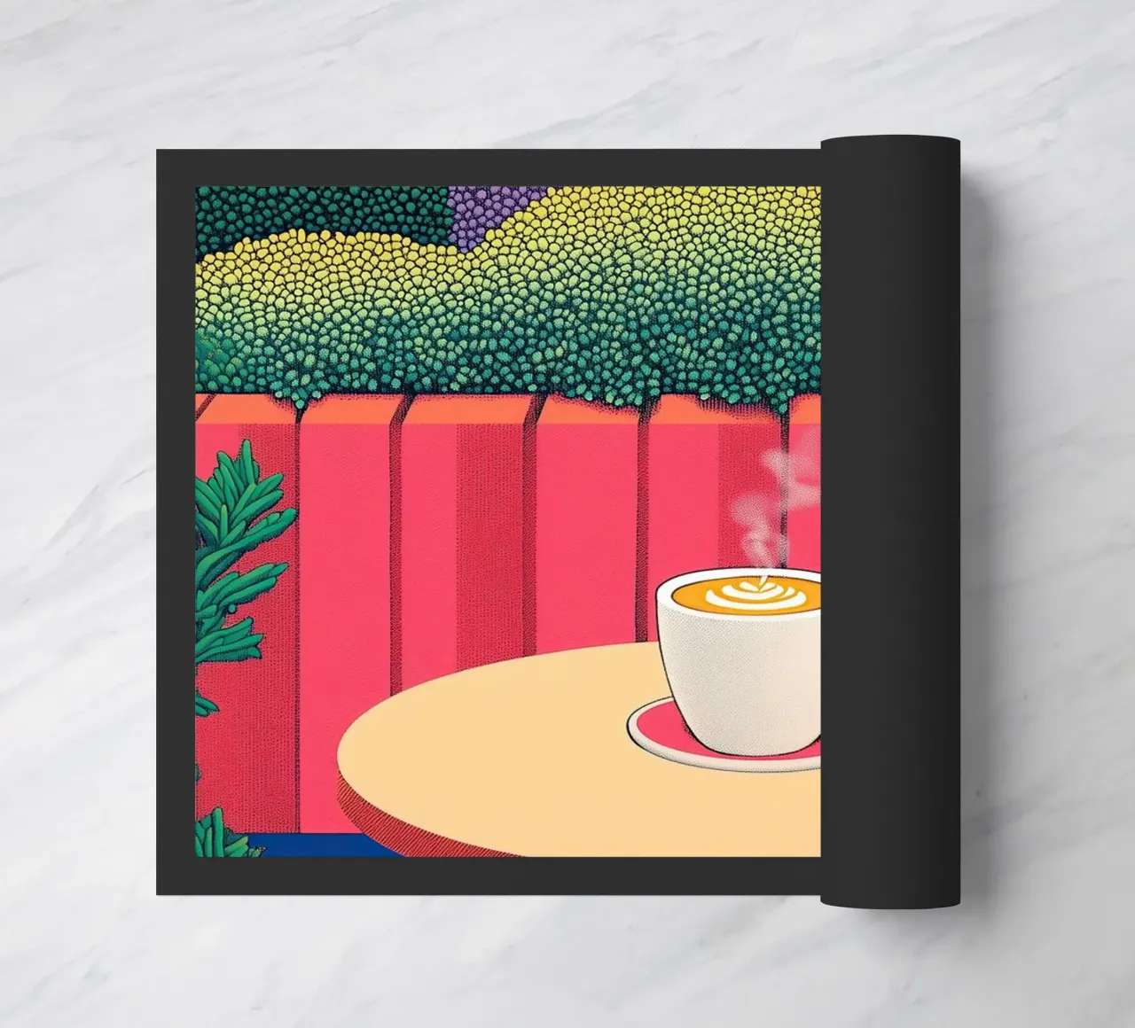 Cannella e caffè - Poster della cucina del caffè botanico zerbino da Kaji