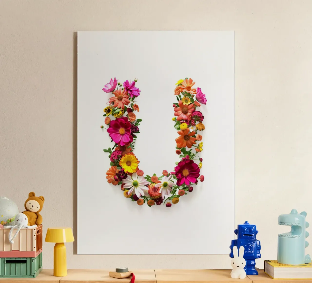 Fiore lettera U plexiglass da My Tiny Home