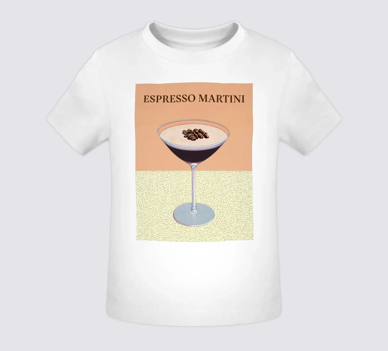 Espresso Martini Cocktail Drink Caffè Trendy Cafe Bar Art maglietta neonato da Gentle Echoes Art