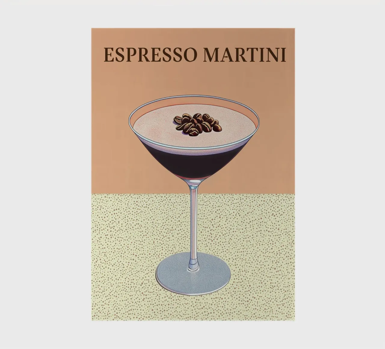 Espresso Martini Cocktail Drink Coffee Trendy Cafe Bar Art notebook by Gentle Echoes Art
