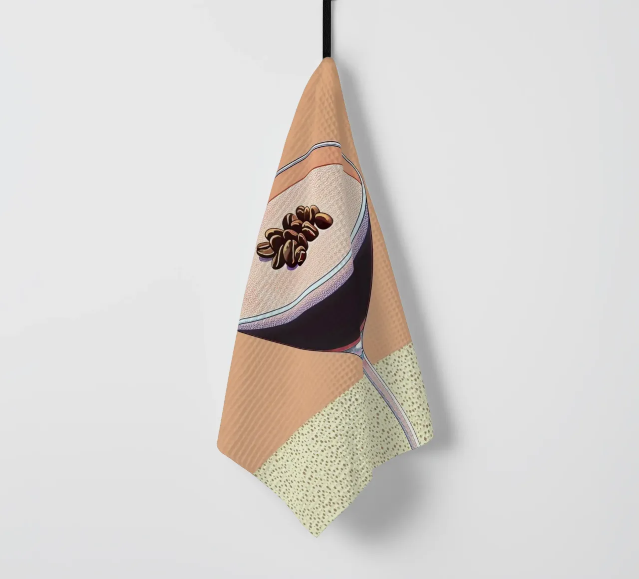 Espresso Martini Cocktail Drink Coffee Trendy Cafe Bar Art tea towel by Gentle Echoes Art
