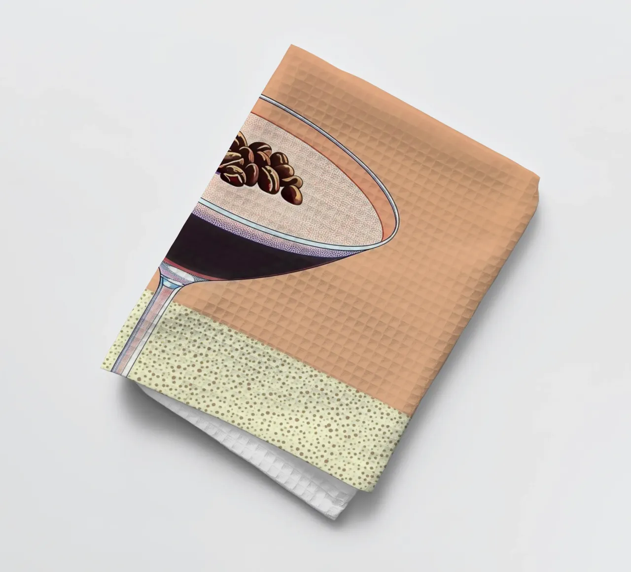 Espresso Martini Cocktail Drink Coffee Trendy Cafe Bar Art tea towel by Gentle Echoes Art