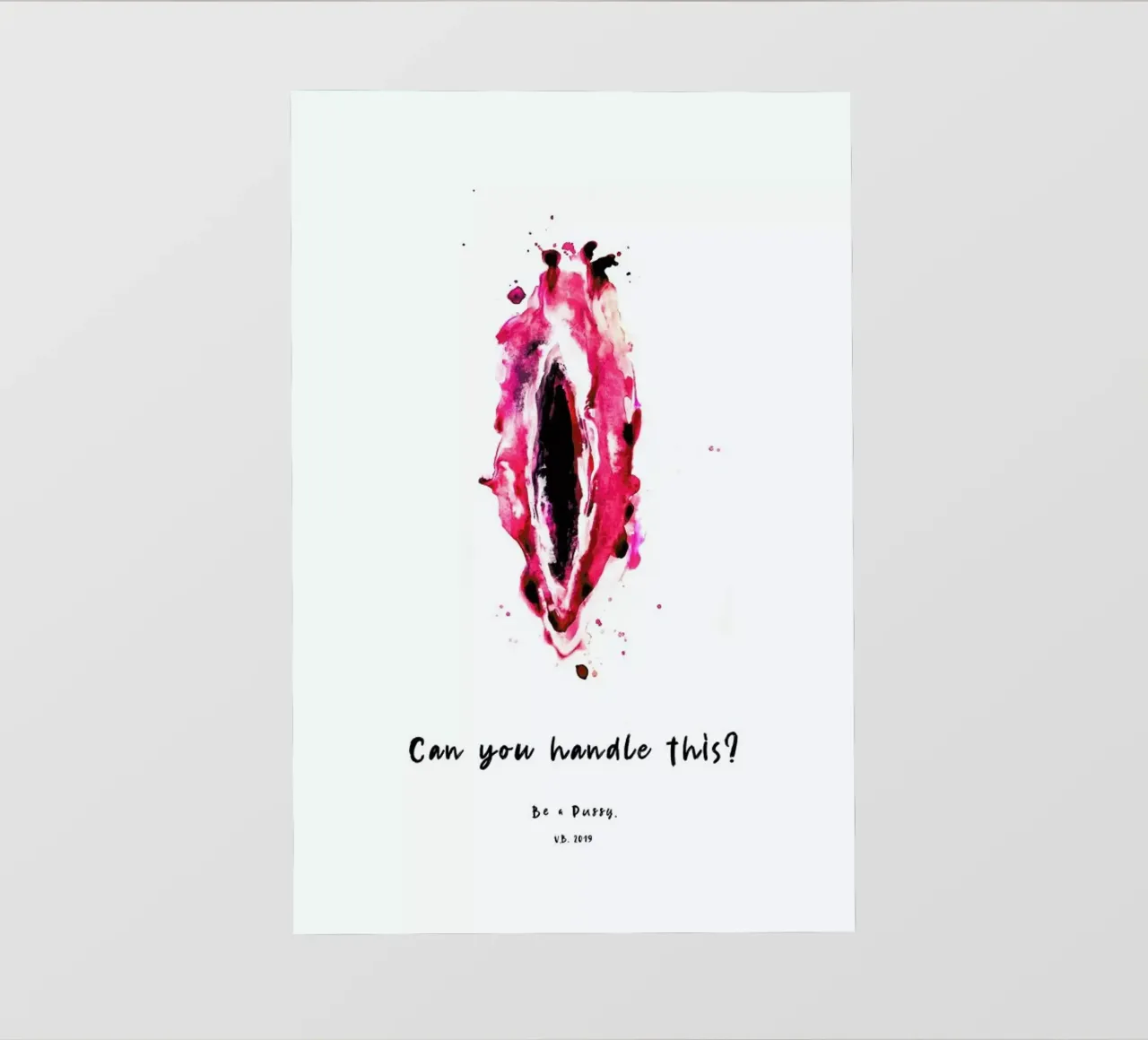 Vulva Painting Don't Be a Lady II telo in pvc da Verena Bonath | 21st aesthetics