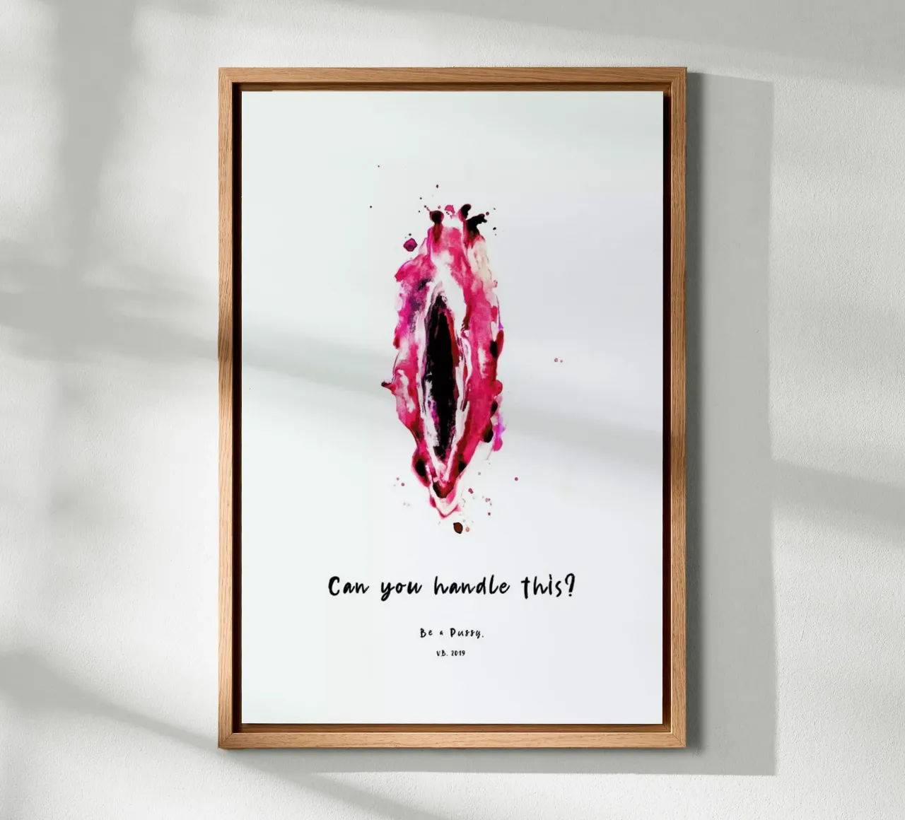 Vulva Painting Don't Be a Lady II tela con Cornice a cassetta da Verena Bonath | 21st aesthetics