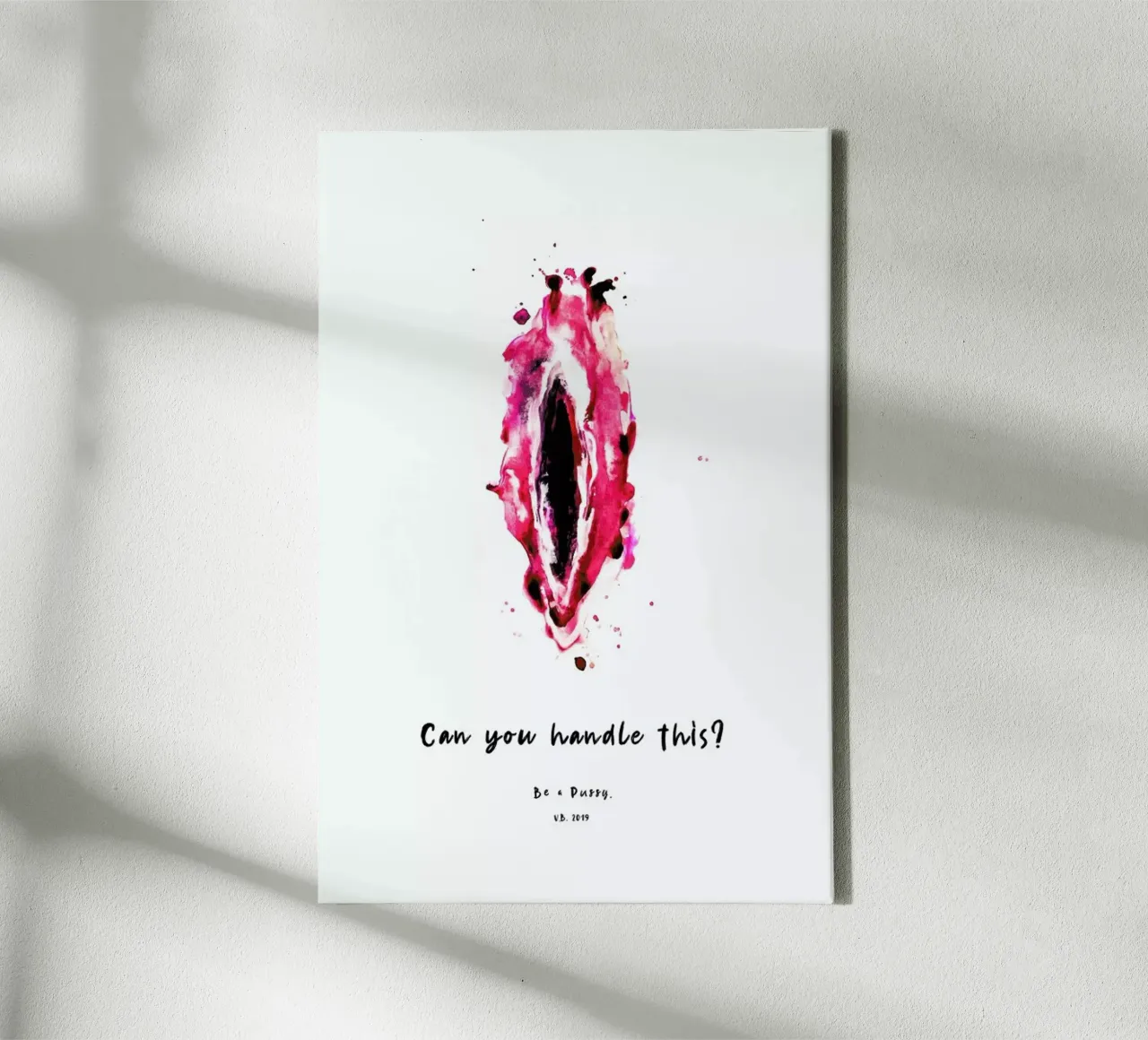 Vulva Painting Don't Be a Lady II tela con Cornice a cassetta da Verena Bonath | 21st aesthetics