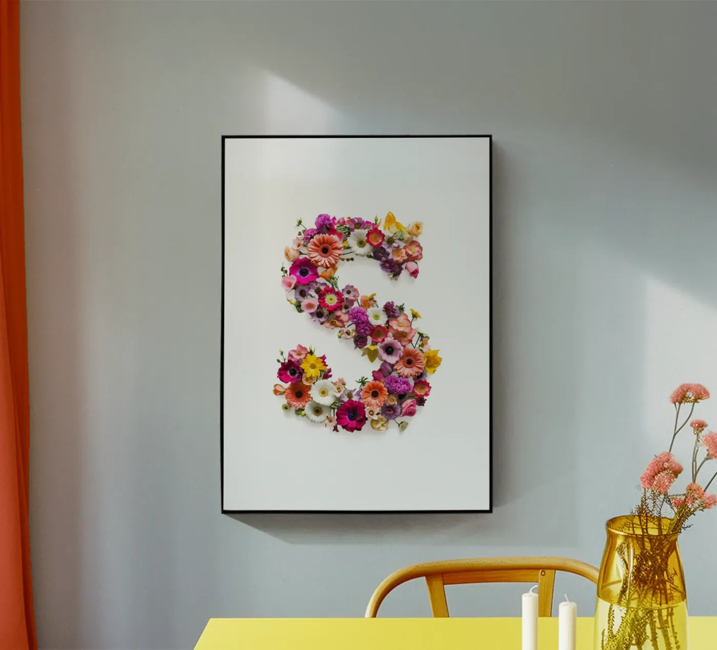Fiore lettera S plexiglass da My Tiny Home