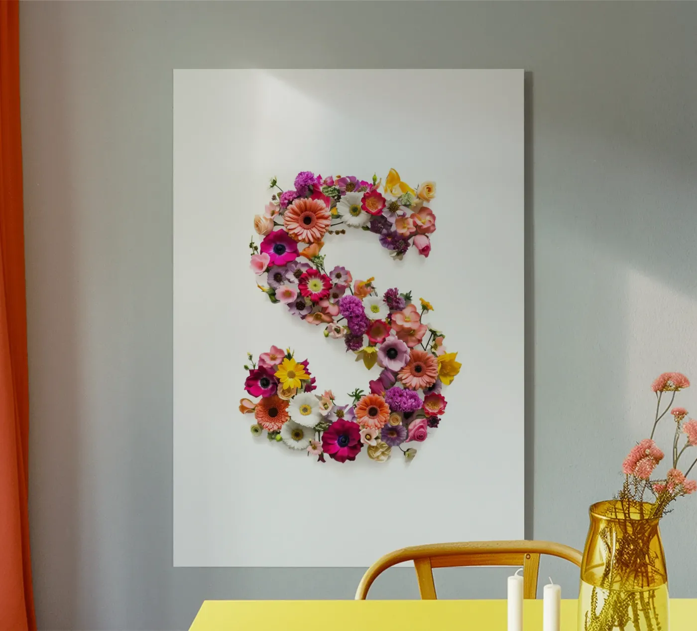 Fiore lettera S plexiglass da My Tiny Home