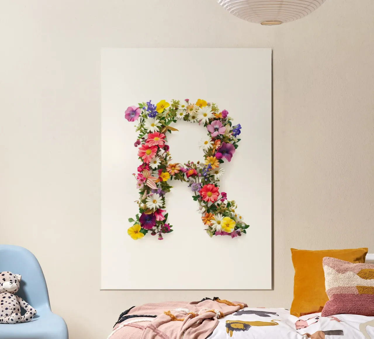 Blumenbuchstabe R Poster von My Tiny Home