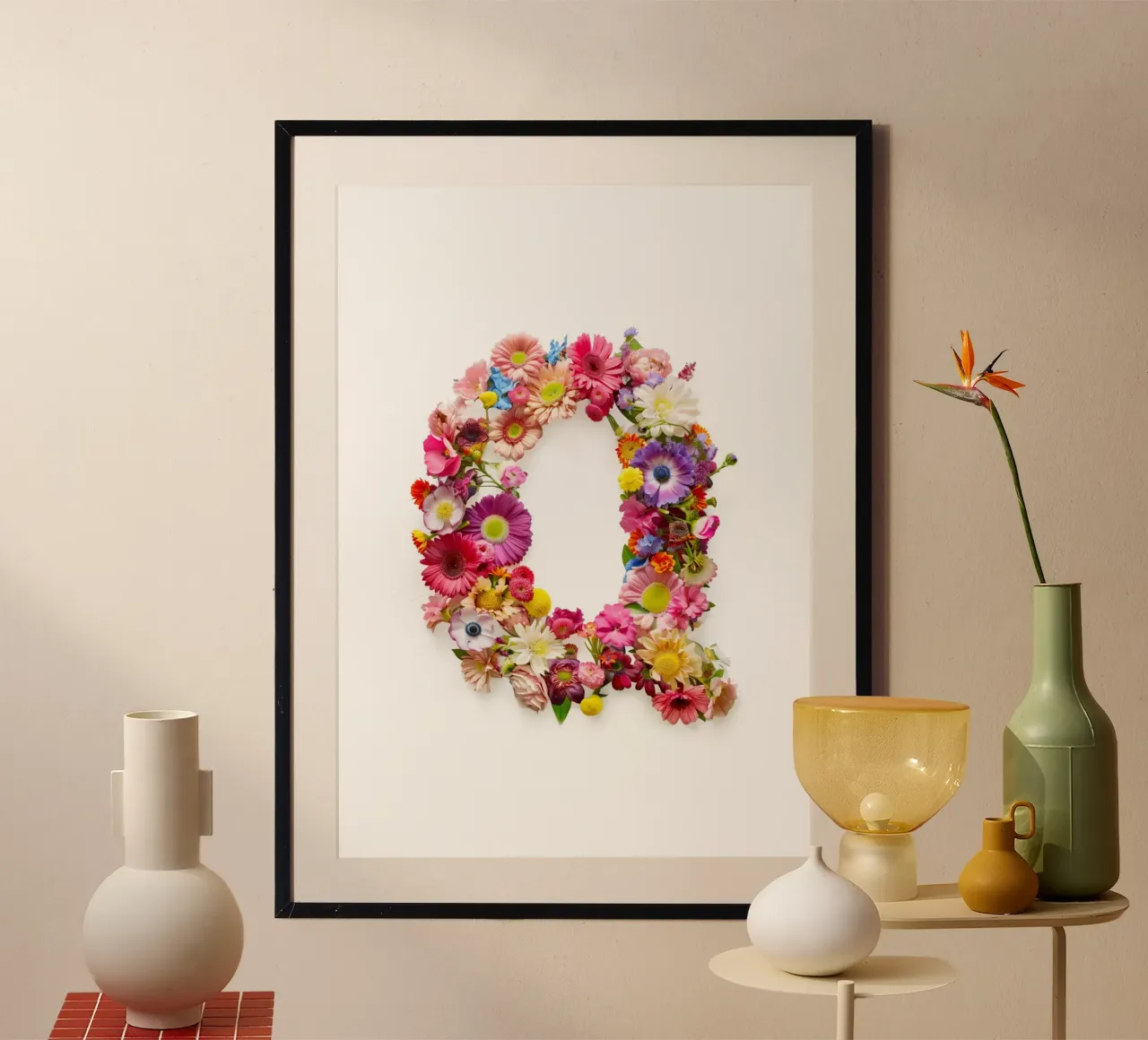 Blumenbuchstabe Q Hahnemühle von My Tiny Home