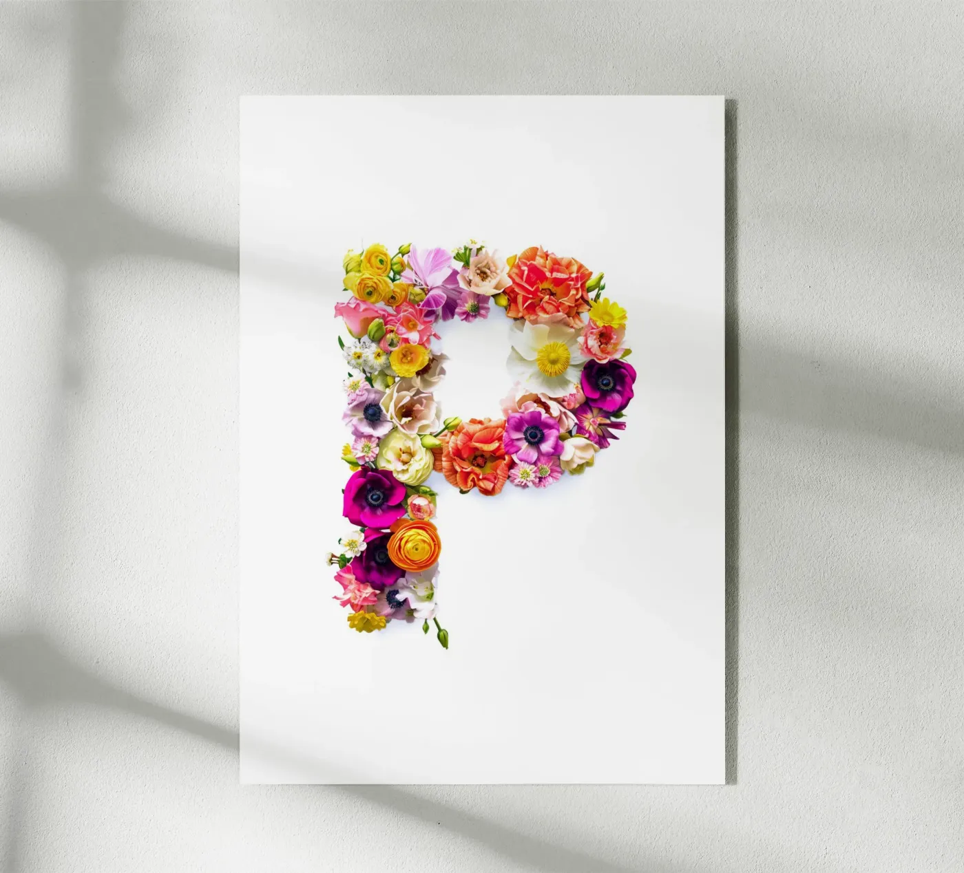 Flower letter P plexiglass da My Tiny Home