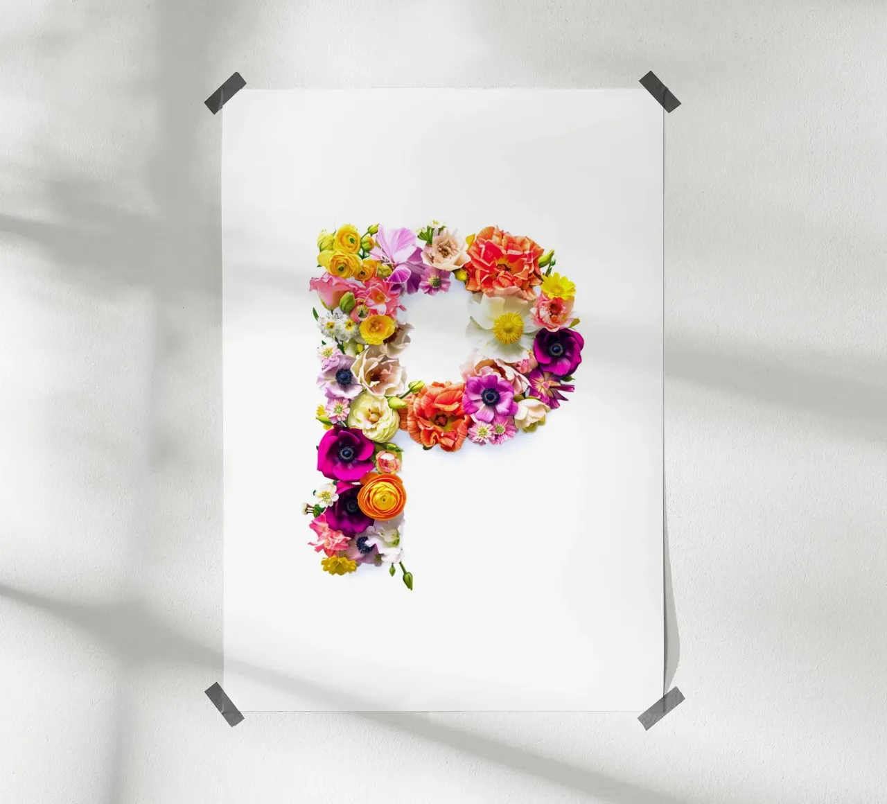 Blumenbuchstabe P Poster von My Tiny Home