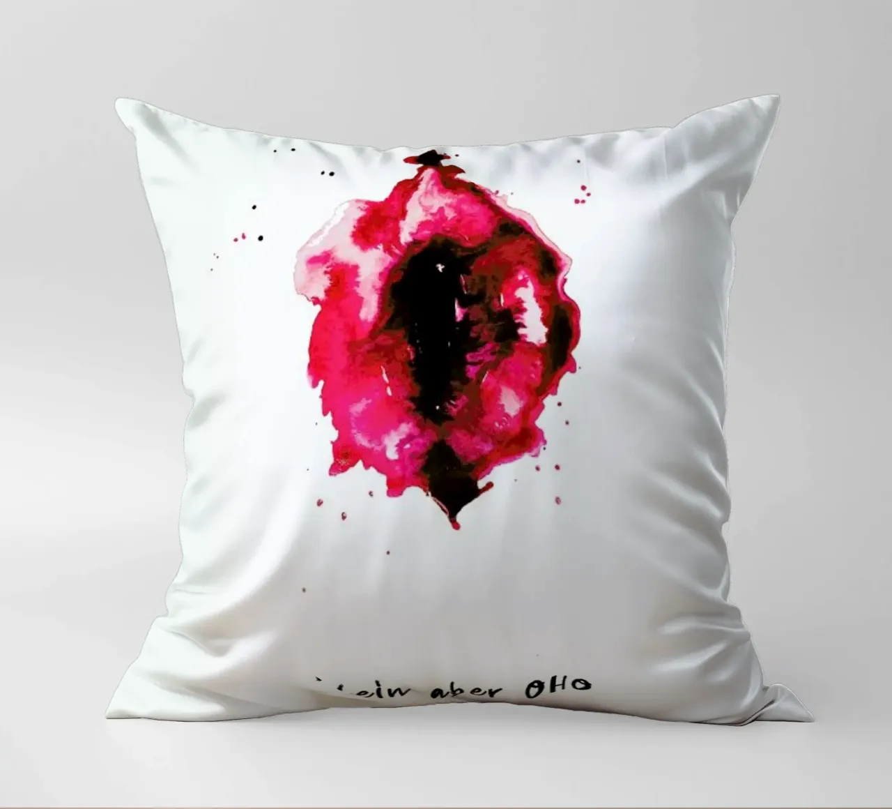 Vulva Painting Smal But Great Red cuscino da Verena Bonath | 21st aesthetics