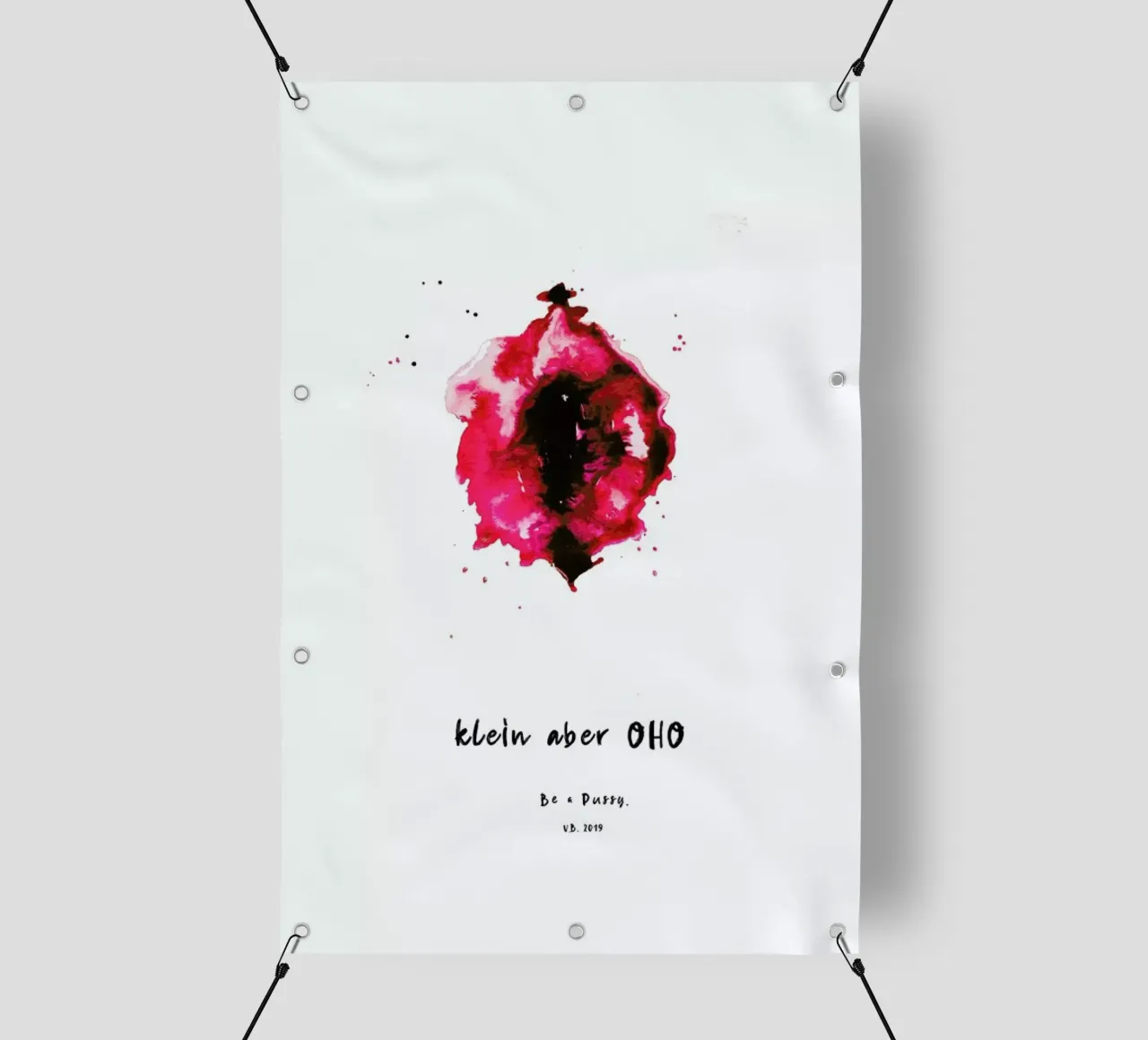 Vulva Painting Smal But Great Red telo in pvc da Verena Bonath | 21st aesthetics
