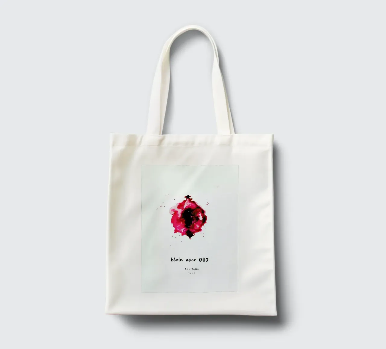 Vulva Painting Smal But Great Red borsa in juta da Verena Bonath | 21st aesthetics