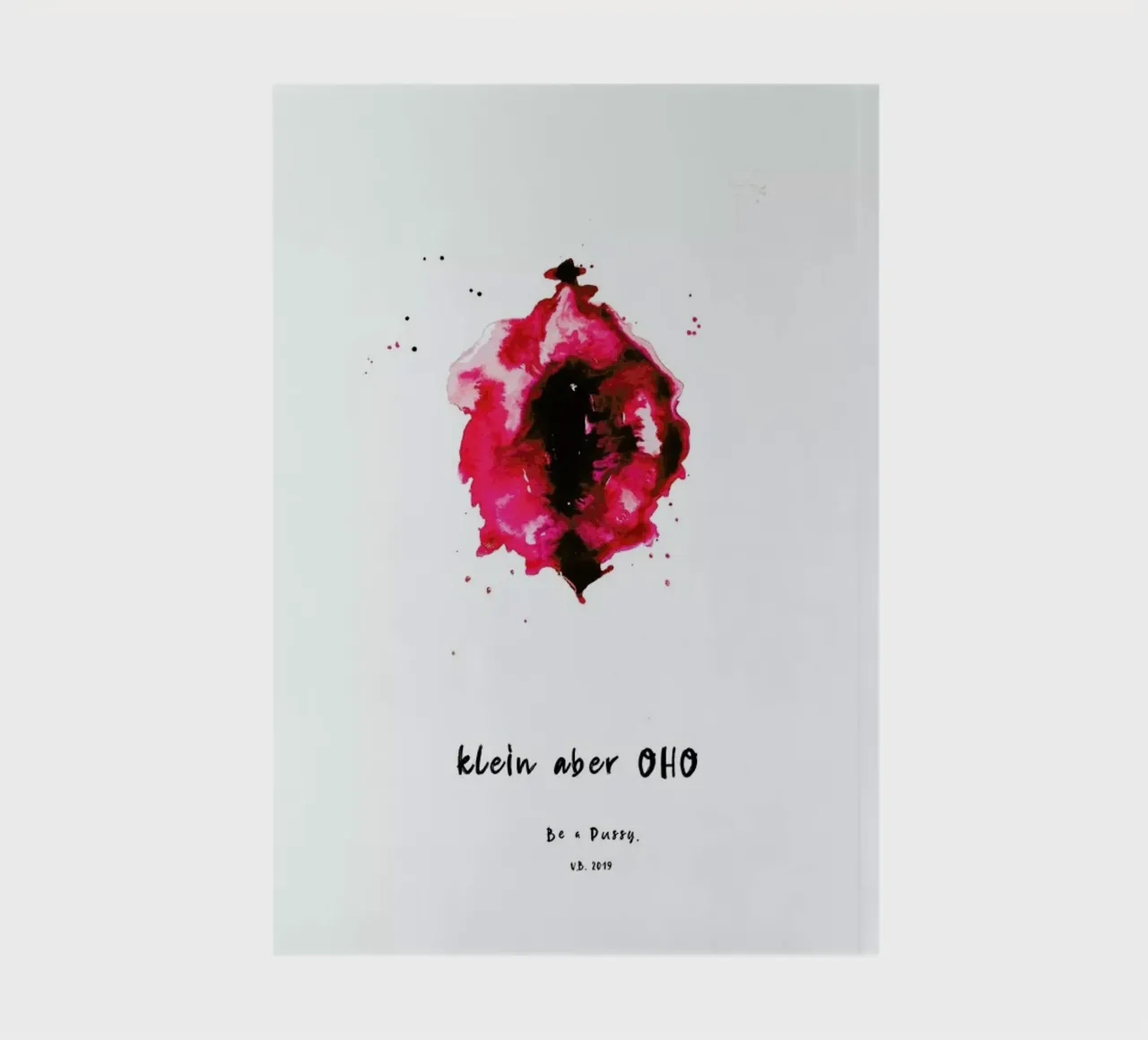 Vulva Painting Smal But Great Red notebook by Verena Bonath | 21st aesthetics