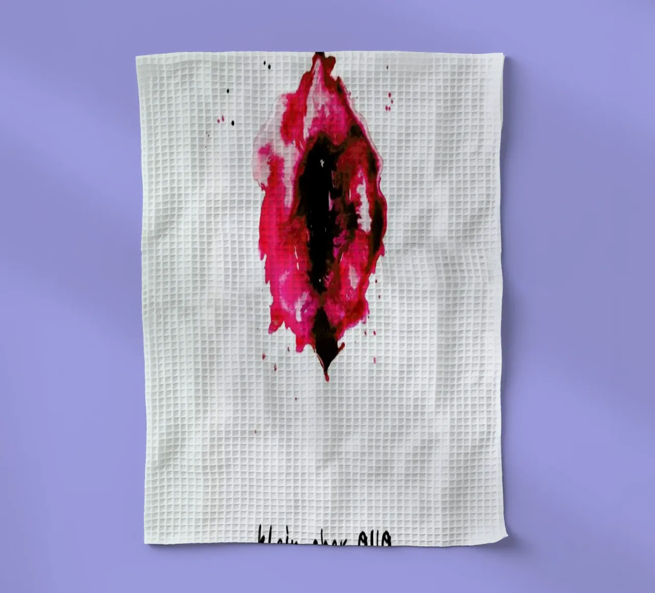 Vulva Painting Smal But Great Red canovaccio da cucina da Verena Bonath | 21st aesthetics