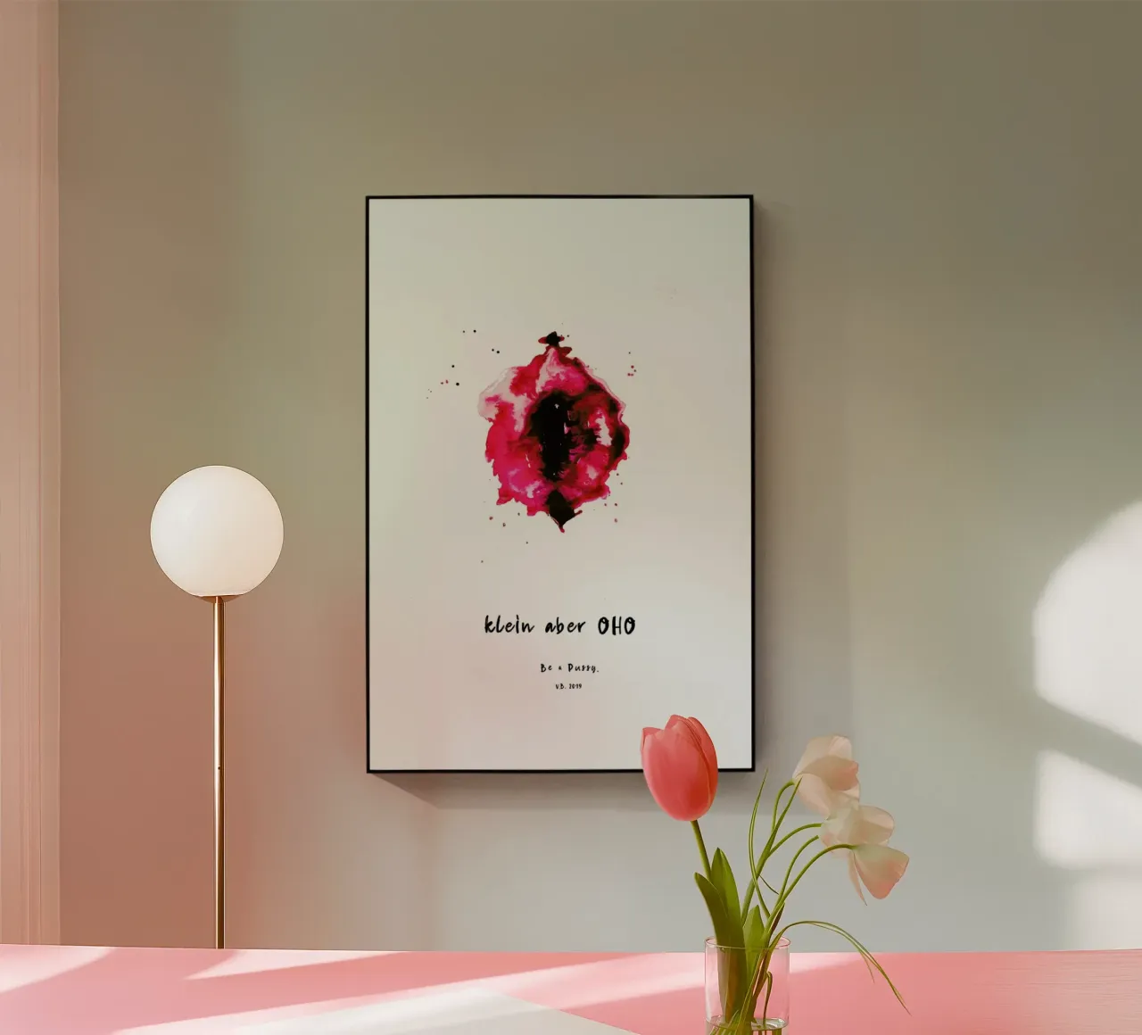Vulva Painting Smal But Great Red plexiglass da Verena Bonath | 21st aesthetics