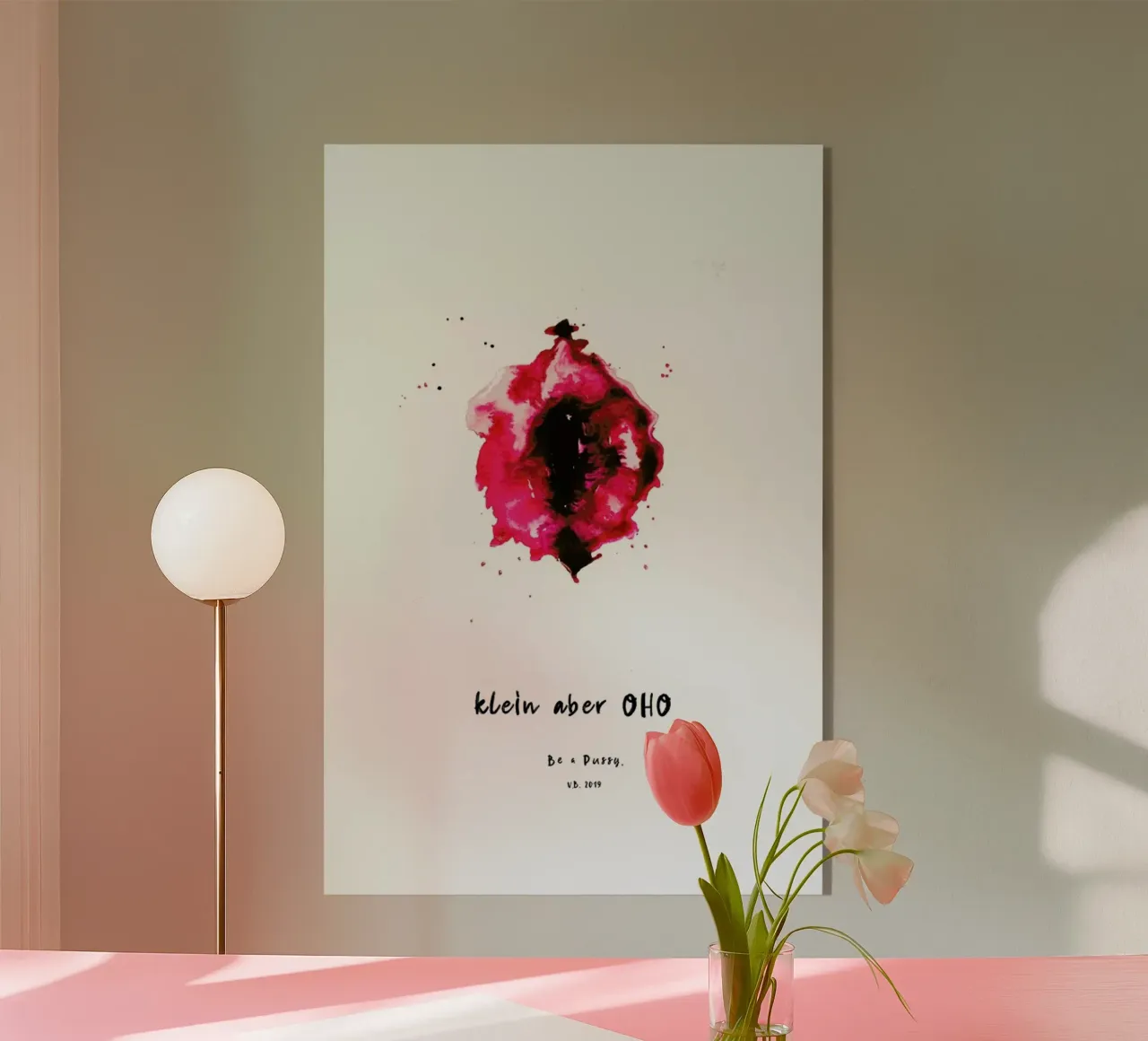 Vulva Painting Smal But Great Red plexiglass da Verena Bonath | 21st aesthetics