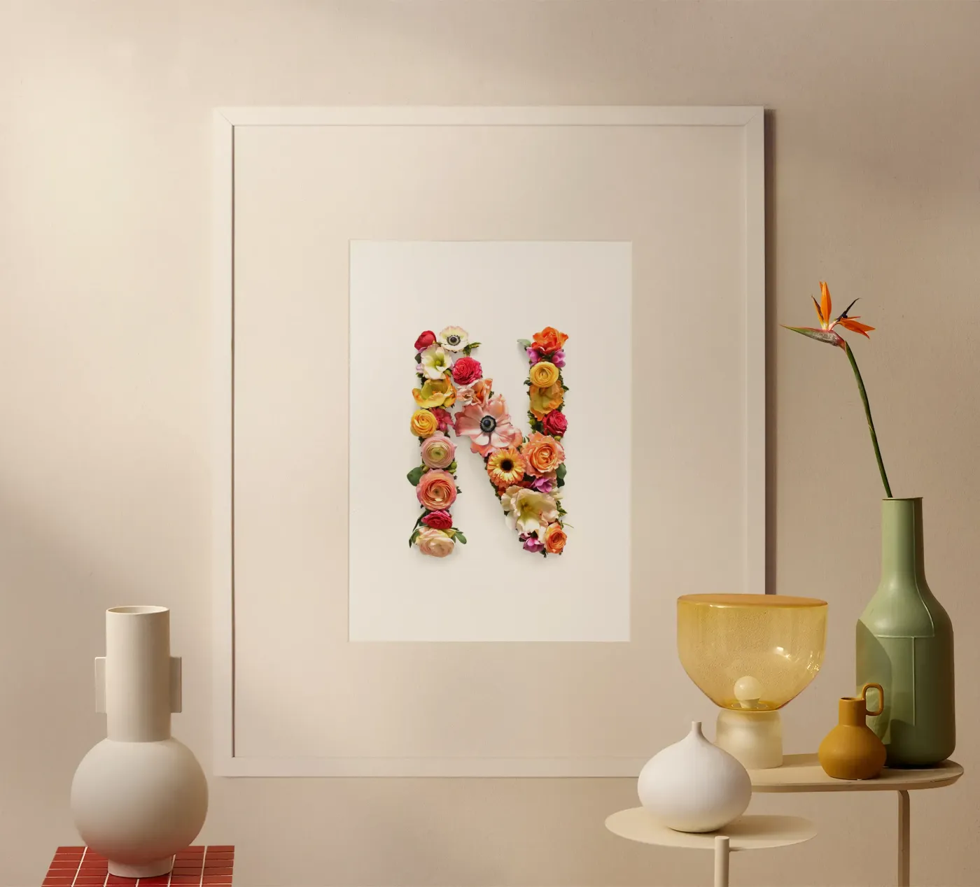 Flower letter N poster da My Tiny Home