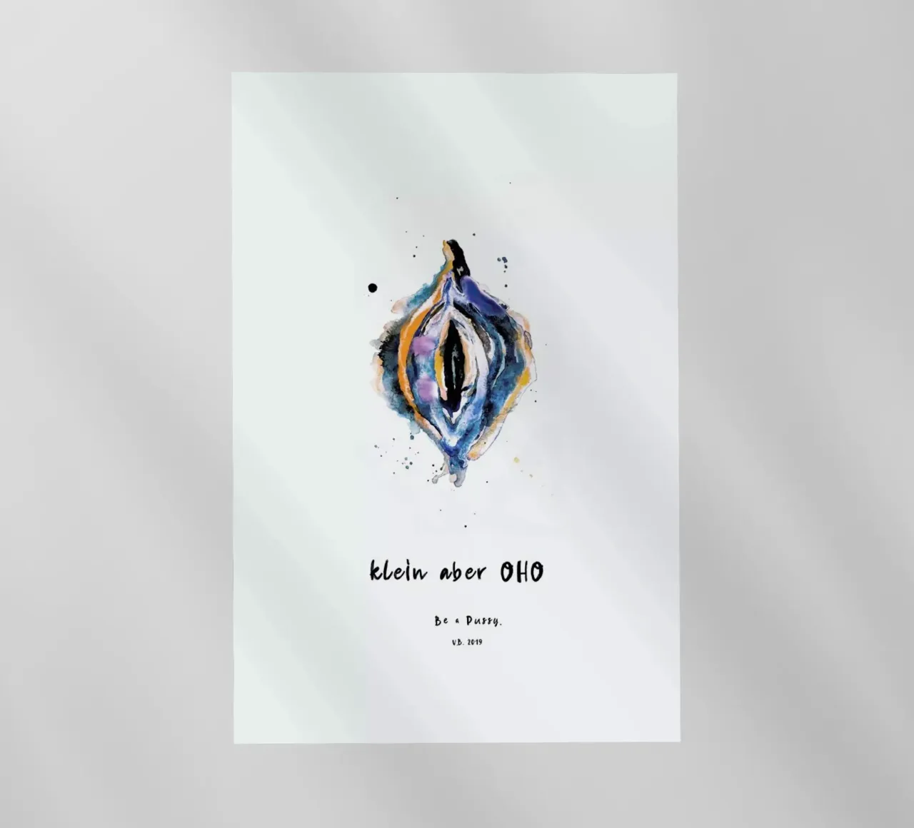 Vulva Painting Small But Great Blue pellicola backlit da Verena Bonath | 21st aesthetics