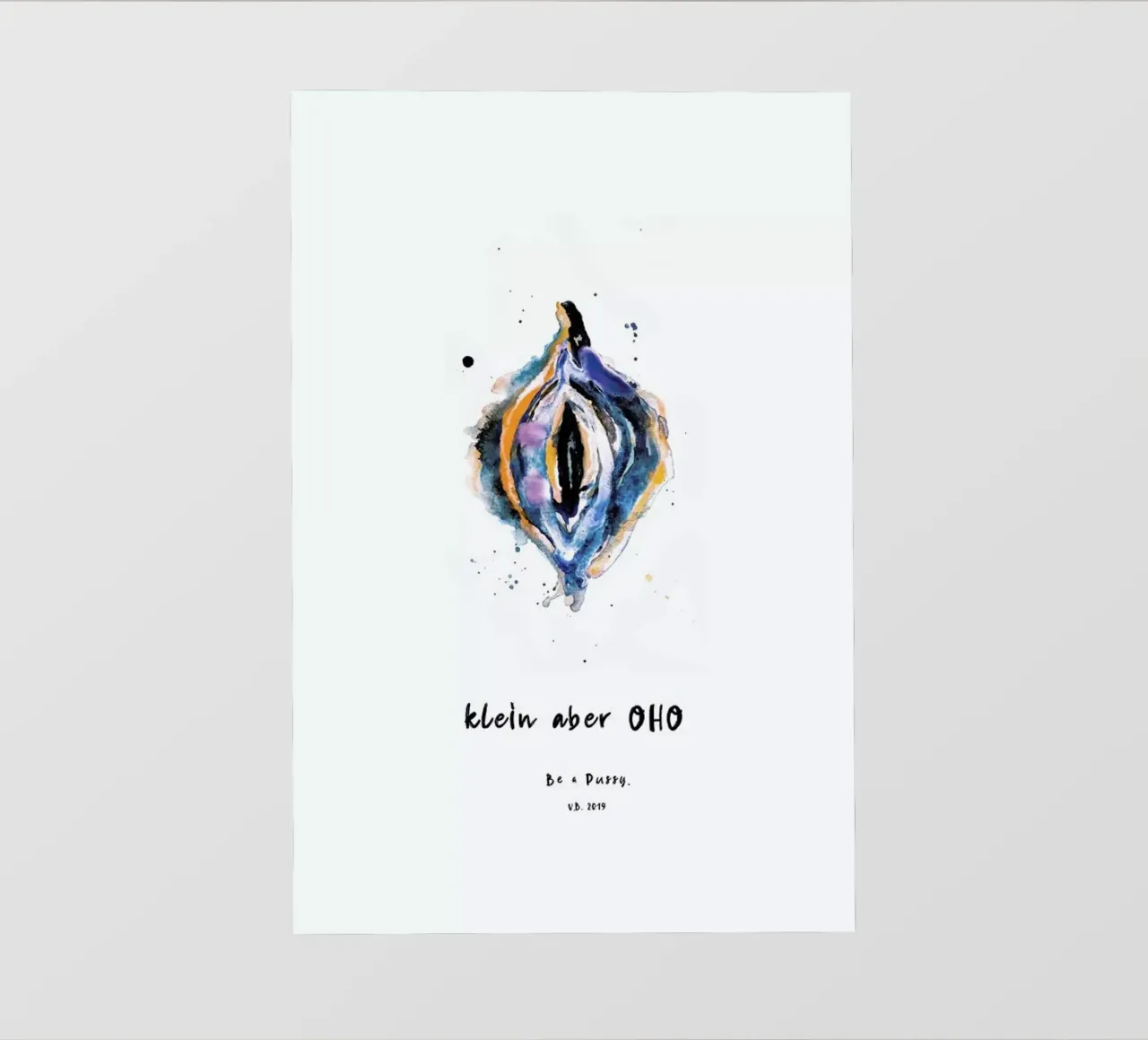Vulva Painting Small But Great Blue pellicola backlit da Verena Bonath | 21st aesthetics