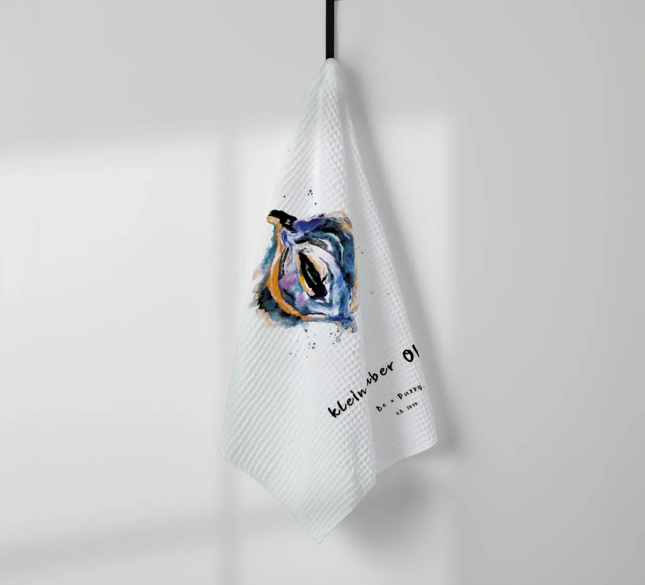Vulva Painting Small But Great Blue canovaccio da cucina da Verena Bonath | 21st aesthetics