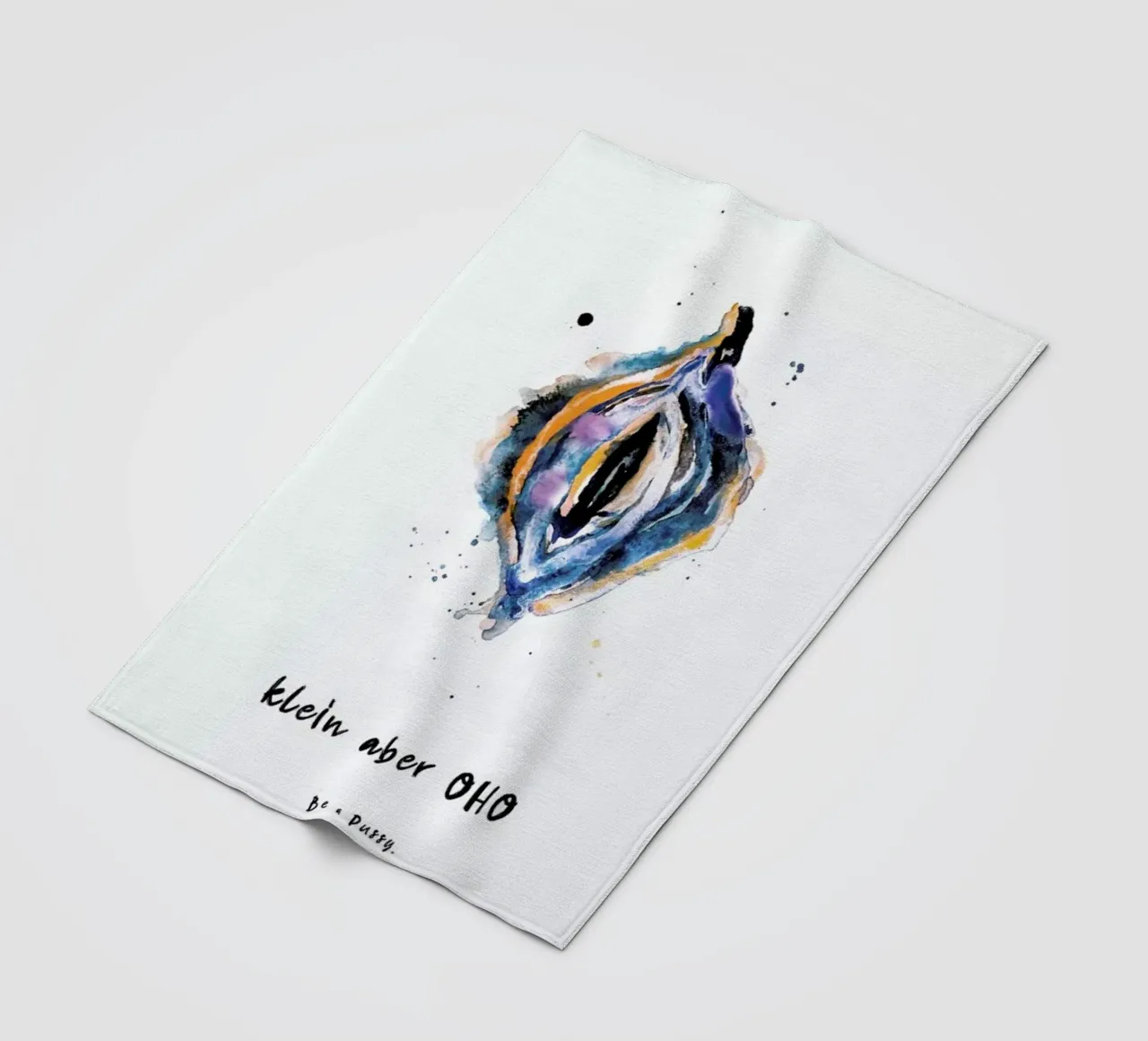 Vulva Painting Small But Great Blue coperta in pile da Verena Bonath | 21st aesthetics