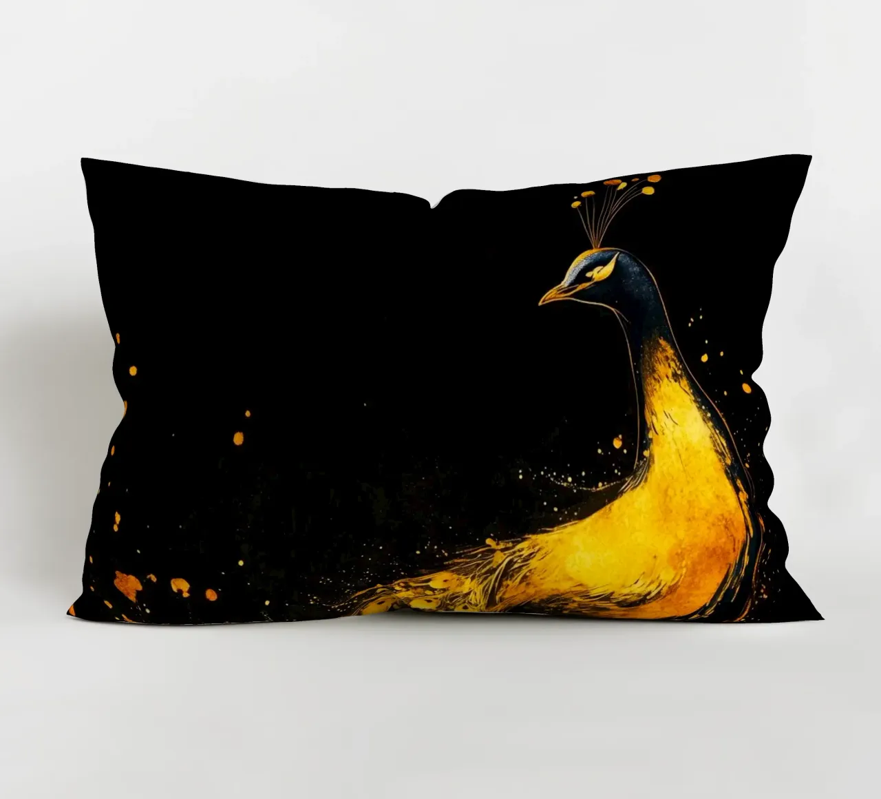 Pavone d'oro cuscino da Justyna Jaszke JBJart