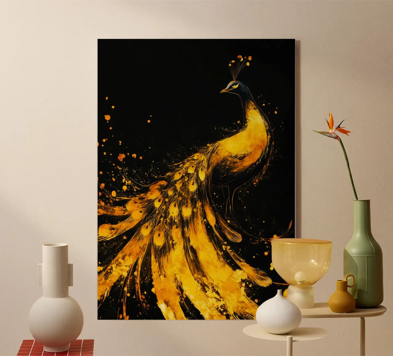 Pavone d'oro plexiglass da Justyna Jaszke JBJart