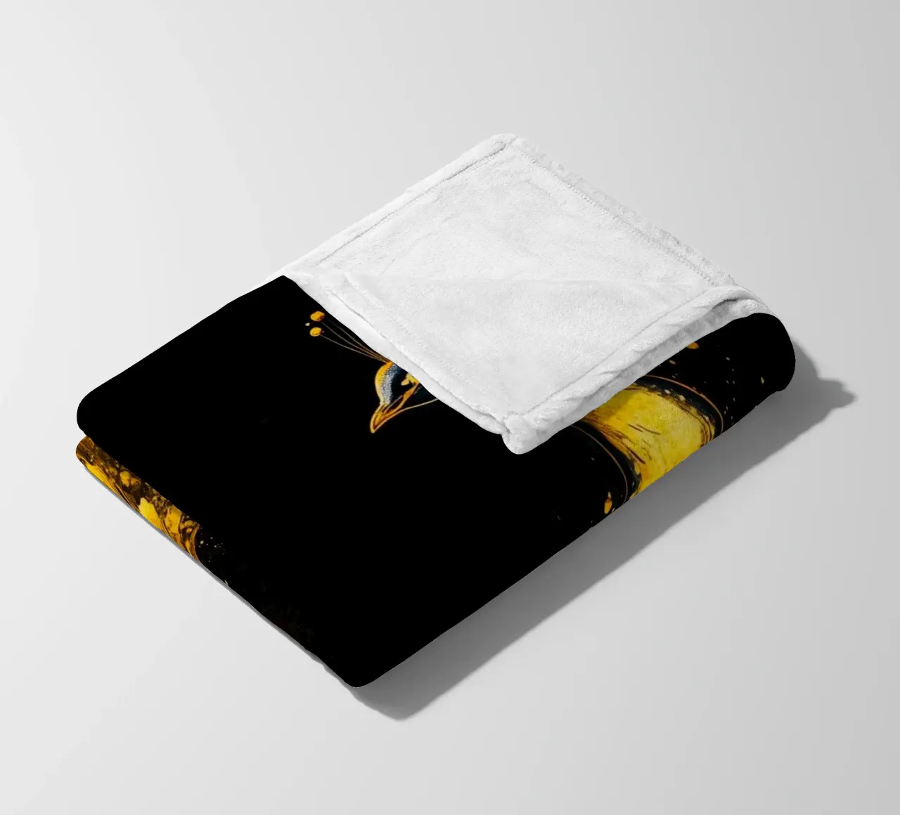 Pavone d'oro coperta in pile da Justyna Jaszke JBJart