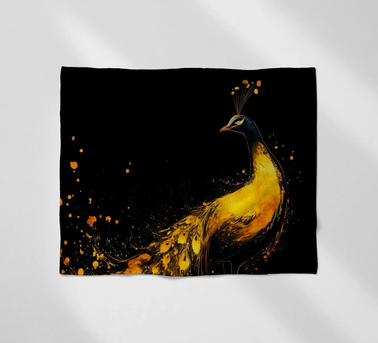 Pavone d'oro coperta in pile da Justyna Jaszke JBJart