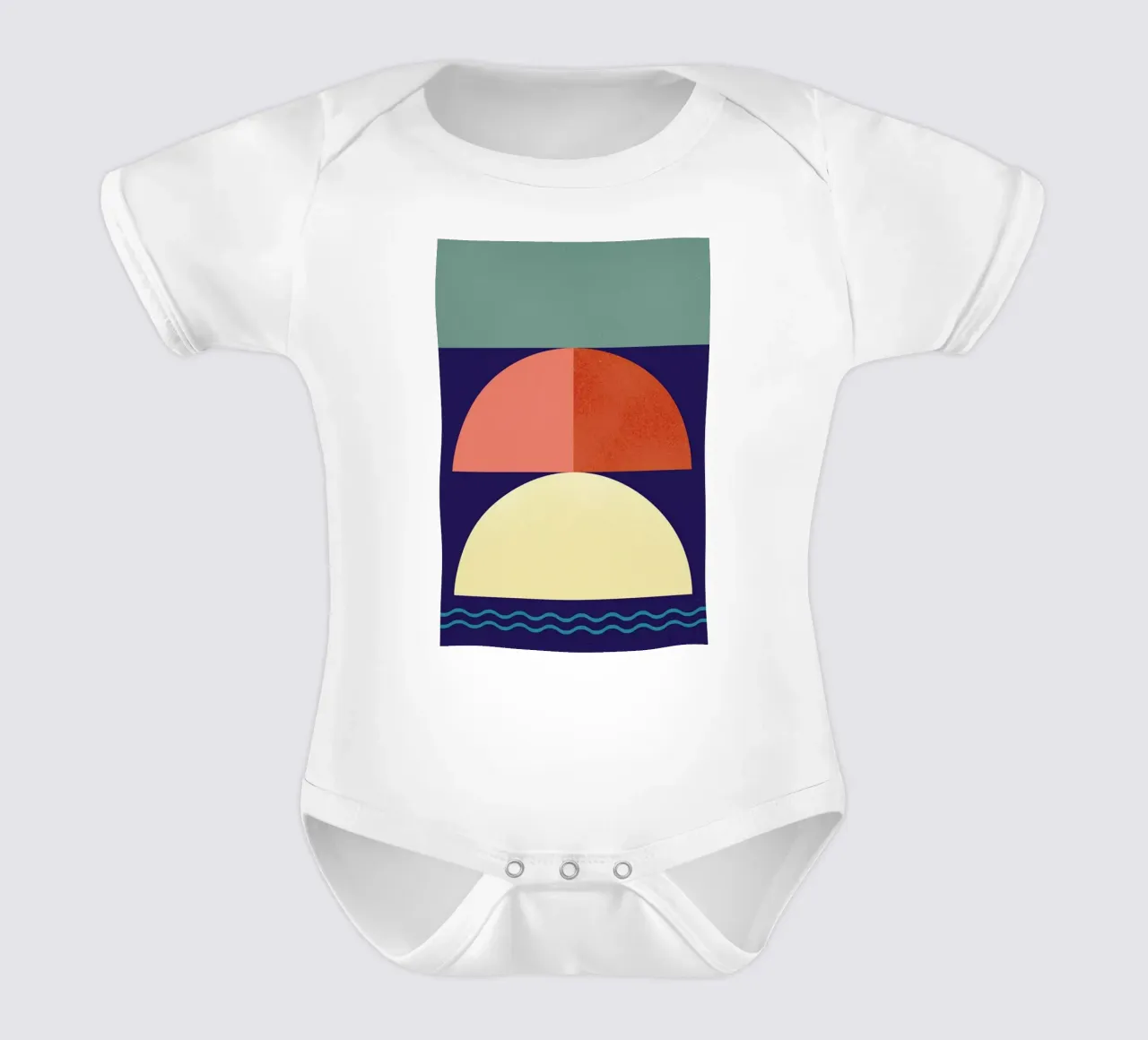 Setting Sun body neonato maniche corte da daylight design studio