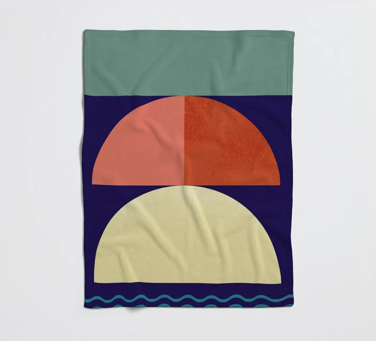 Setting Sun fleece blanket by daylight design studio