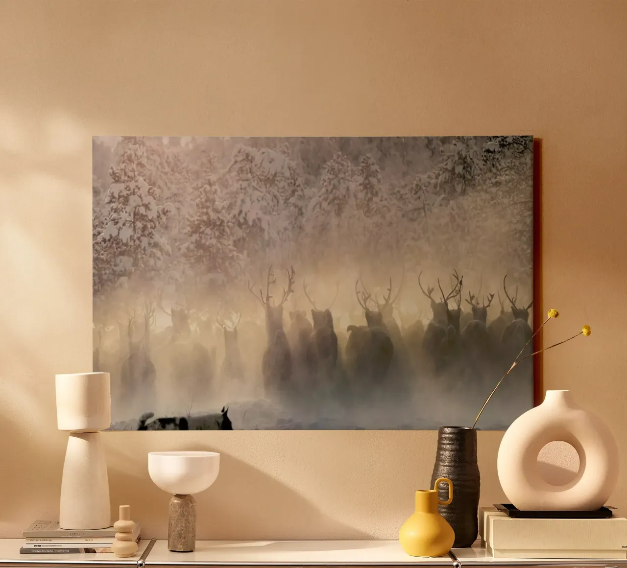 Reindeers - North of Russia canvas by Pictufy