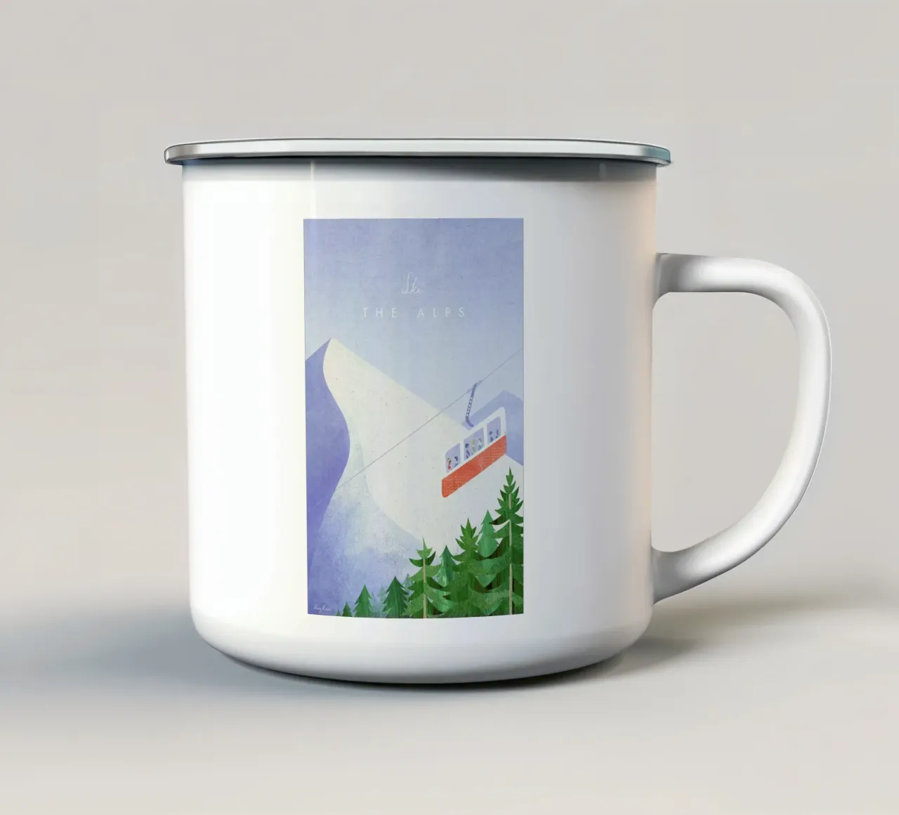The Alps tazza in smalto da Henry Rivers