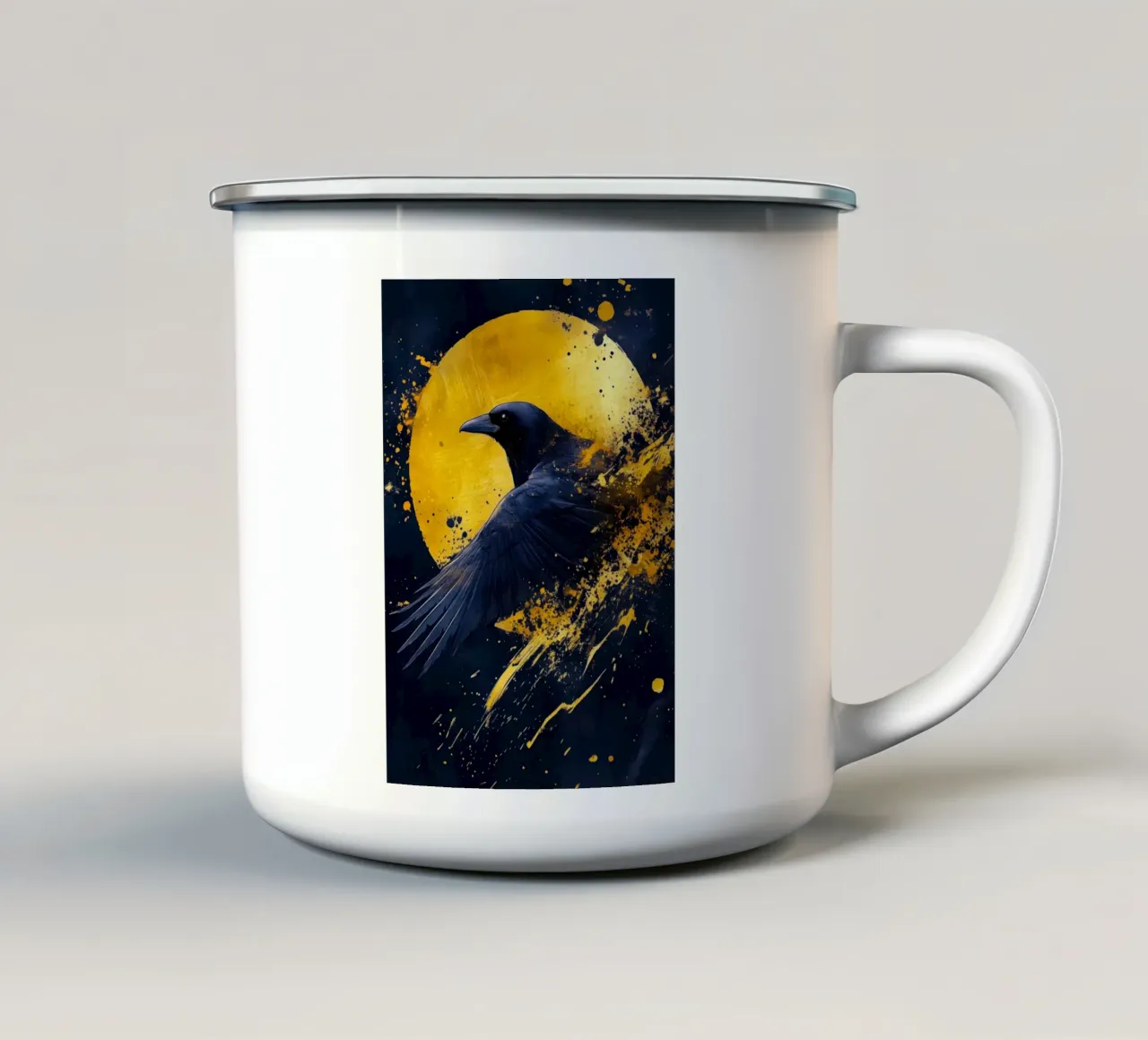 Corvo d'oro tazza in smalto da Justyna Jaszke JBJart