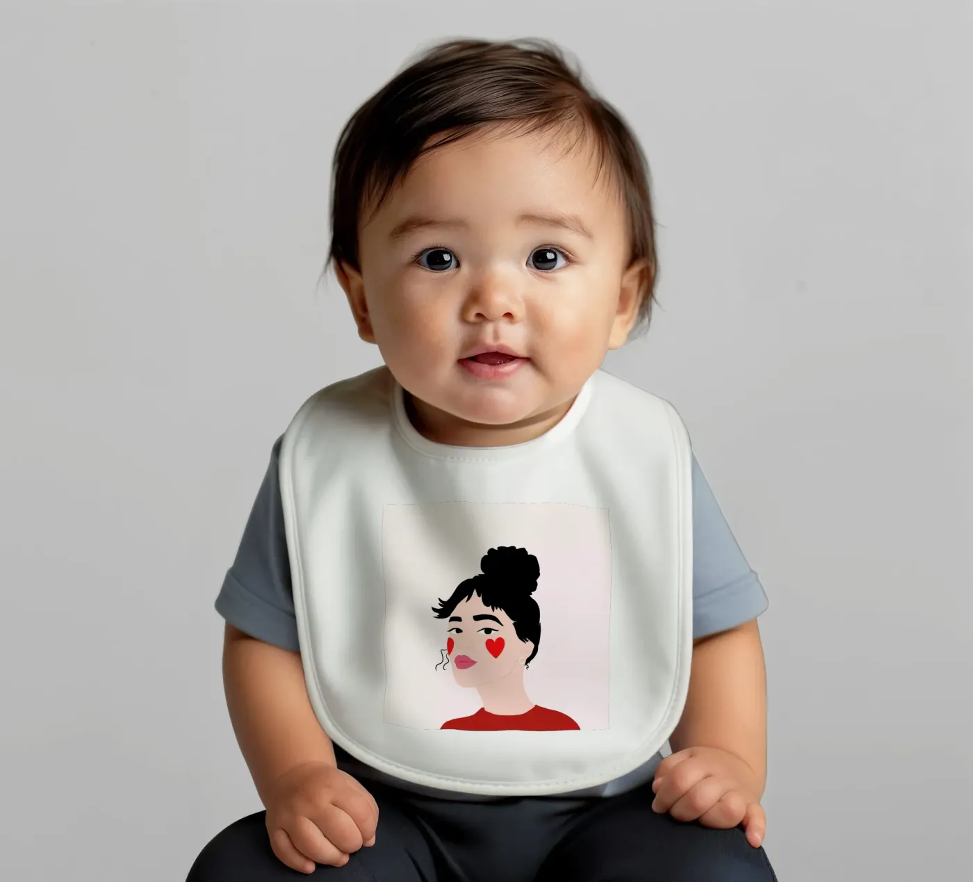 Blush baby bib by Céleste Wallaert