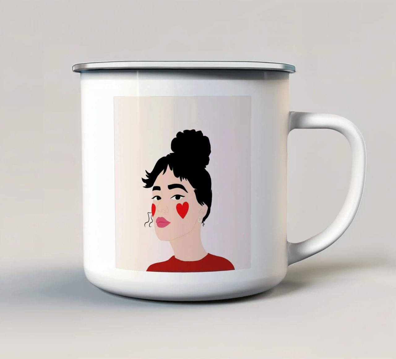 Blush tazza in smalto da Céleste Wallaert