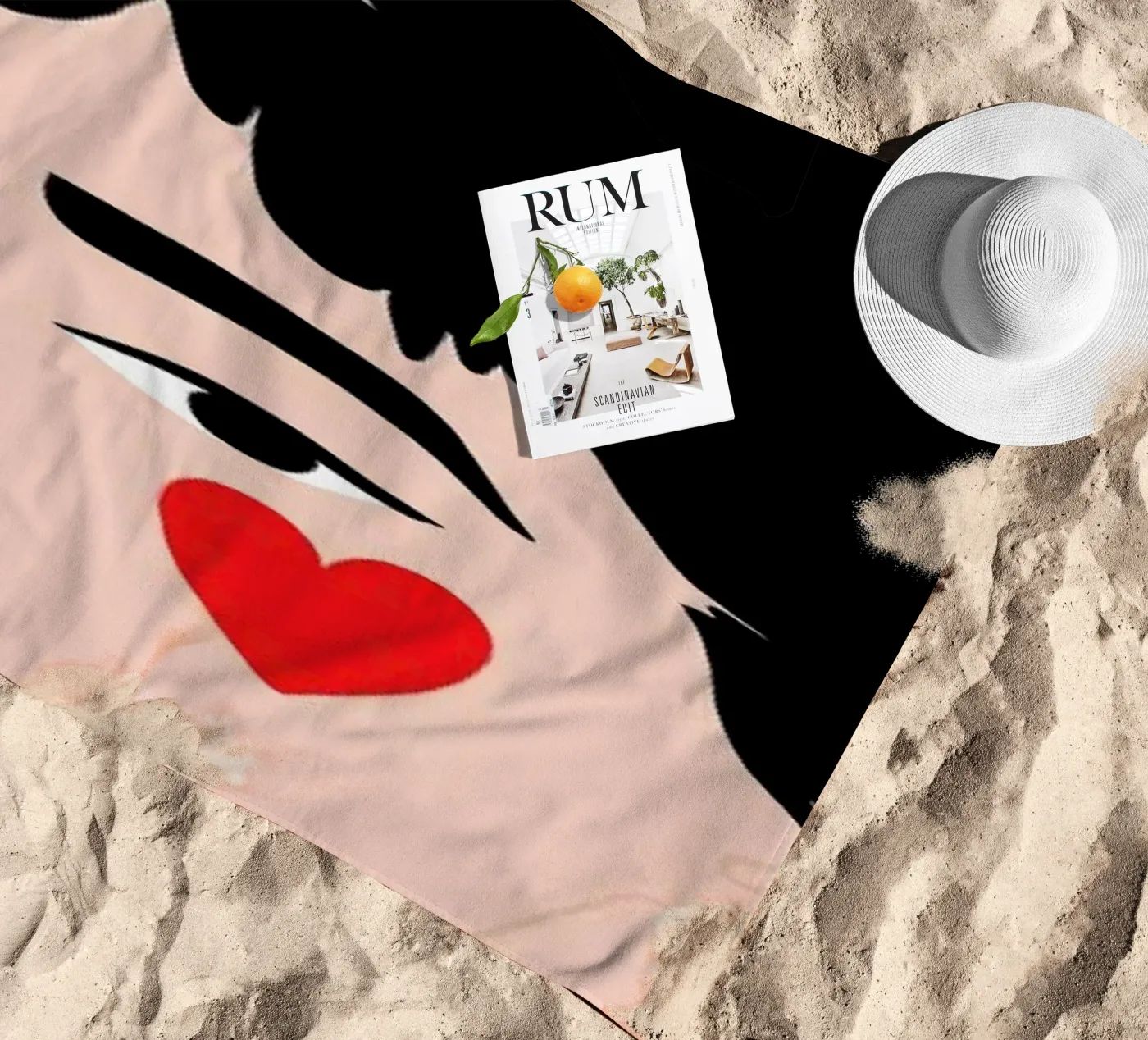 Blush strandhanddoek van Céleste Wallaert