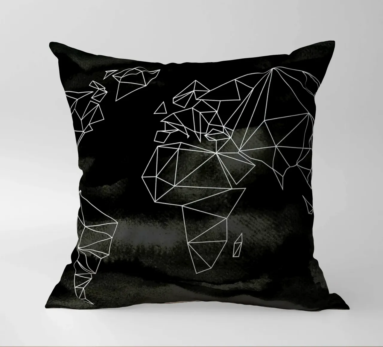 Geometrical World - Black Aquarell cuscino da Studio Nahili