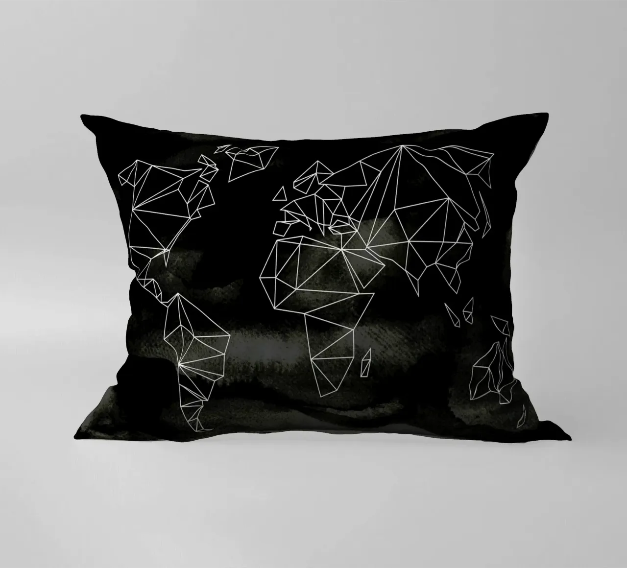 Geometrical World - Black Aquarell cuscino da Studio Nahili