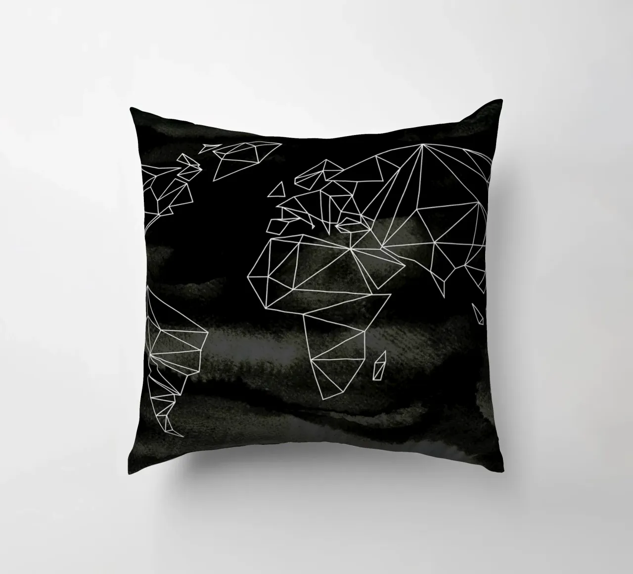 Geometrical World - Black Aquarell cuscino da Studio Nahili