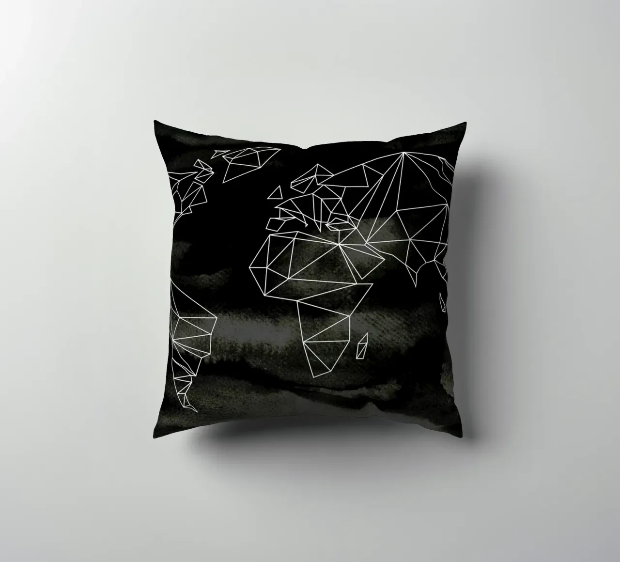Geometrical World - Black Aquarell cuscino da Studio Nahili