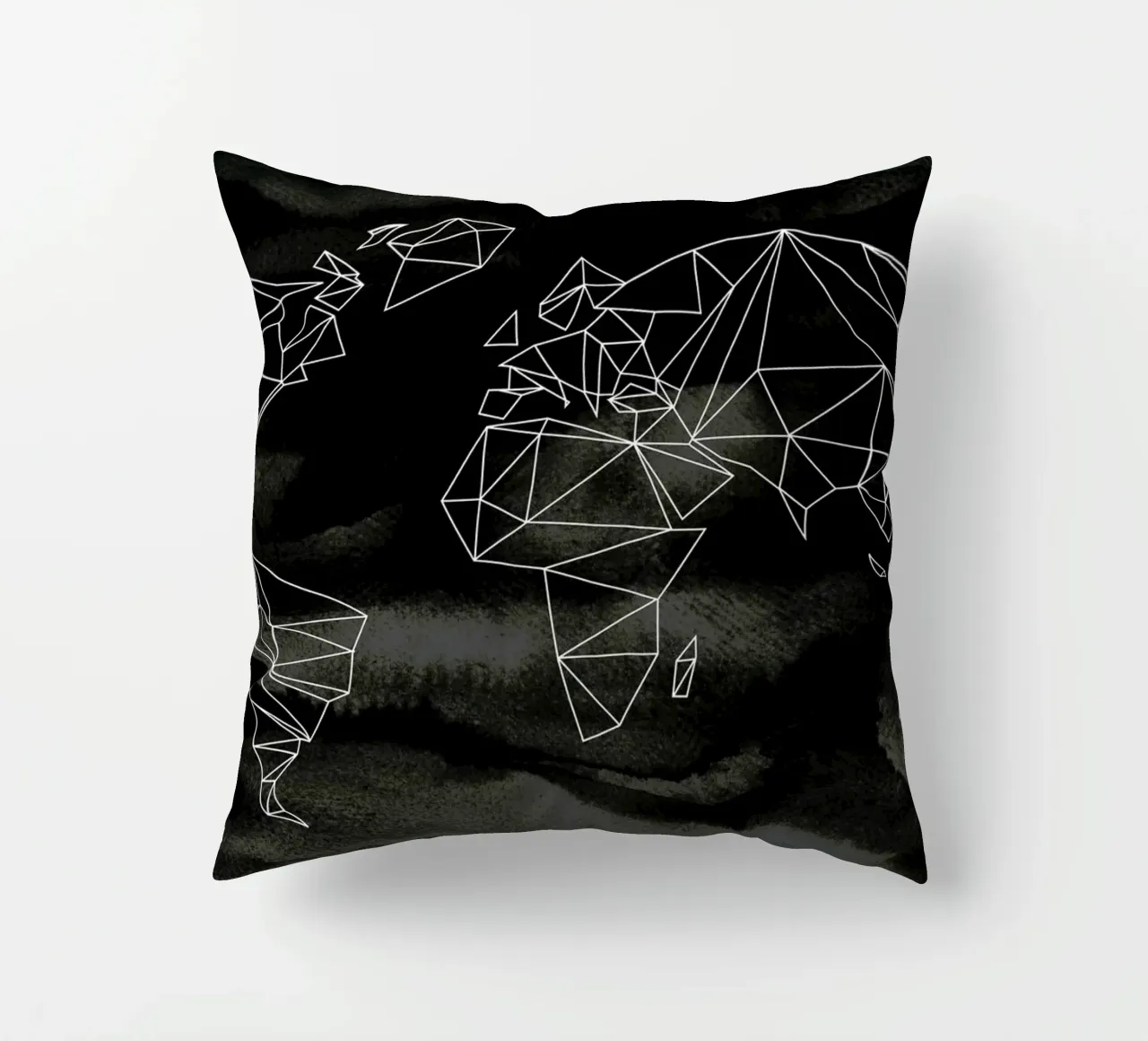 Geometrical World - Black Aquarell cuscino da Studio Nahili