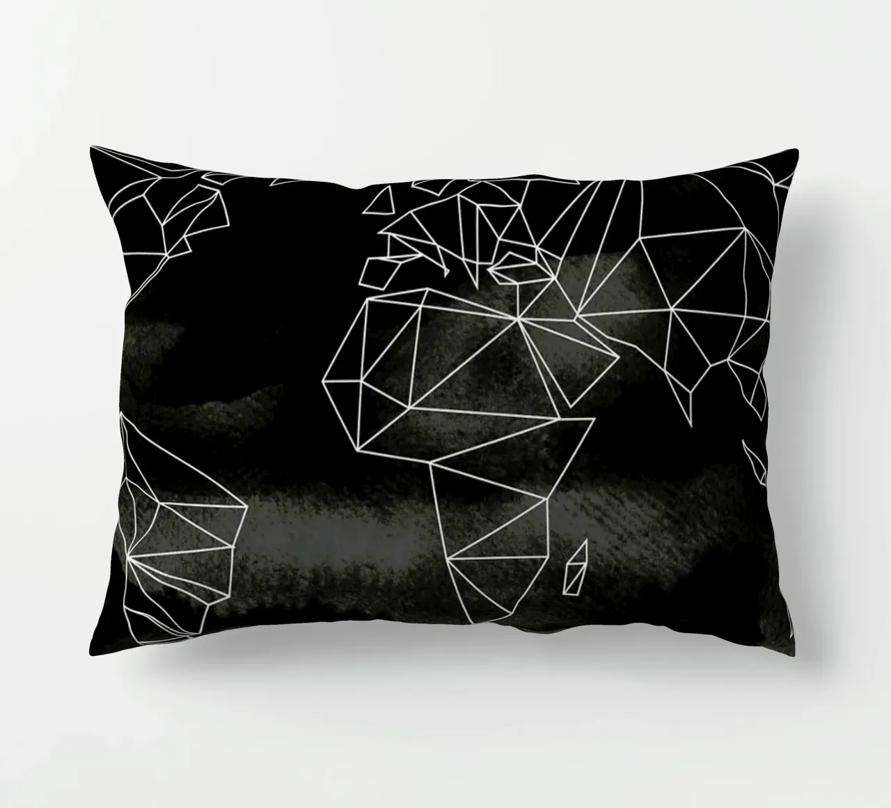 Geometrical World - Black Aquarell cuscino da Studio Nahili