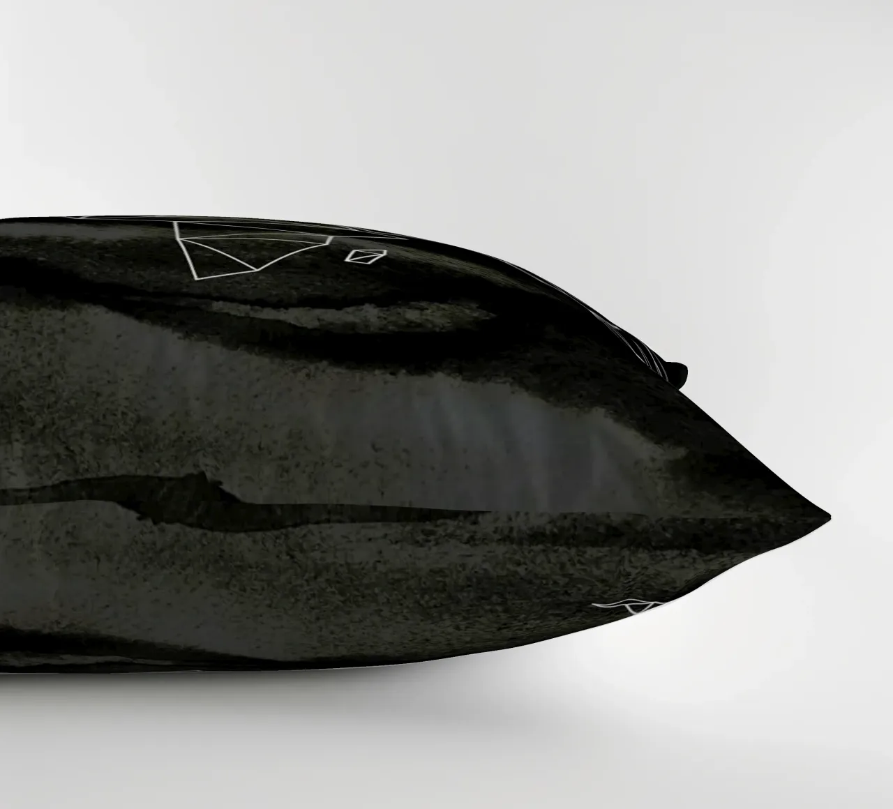 Geometrical World - Black Aquarell cuscino da Studio Nahili