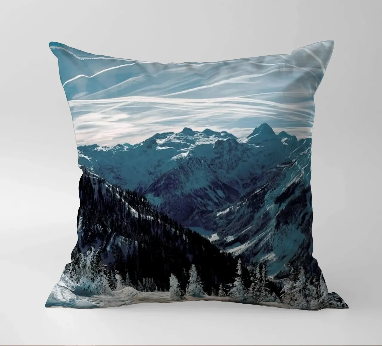 Austrian Alps in Winter cuscino da Sebastian Hilgetag