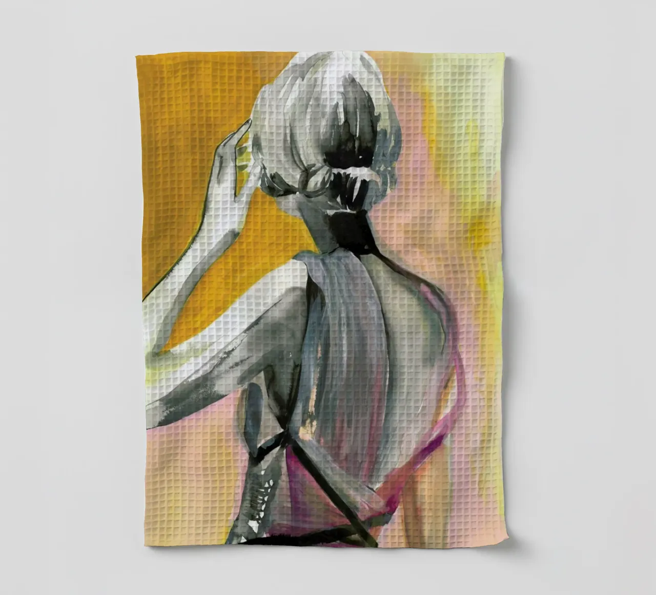 Give Her Just A Second tea towel by Victoria Verbaan