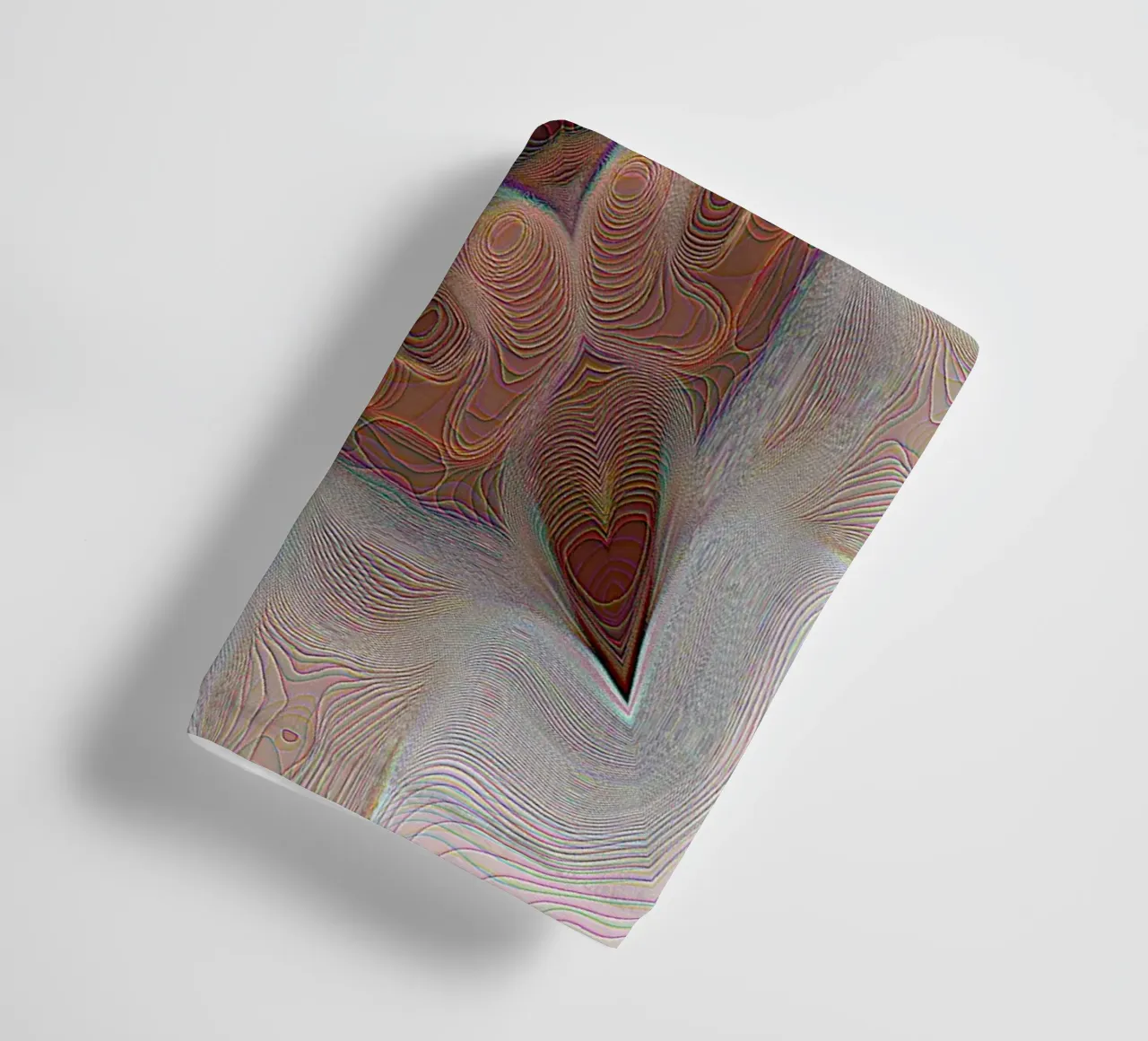 Caleidoscopio a 4 angoli con linee e motivi in rosso-marrone asciugamano da bagno da Gürsel Yesil Digital Art